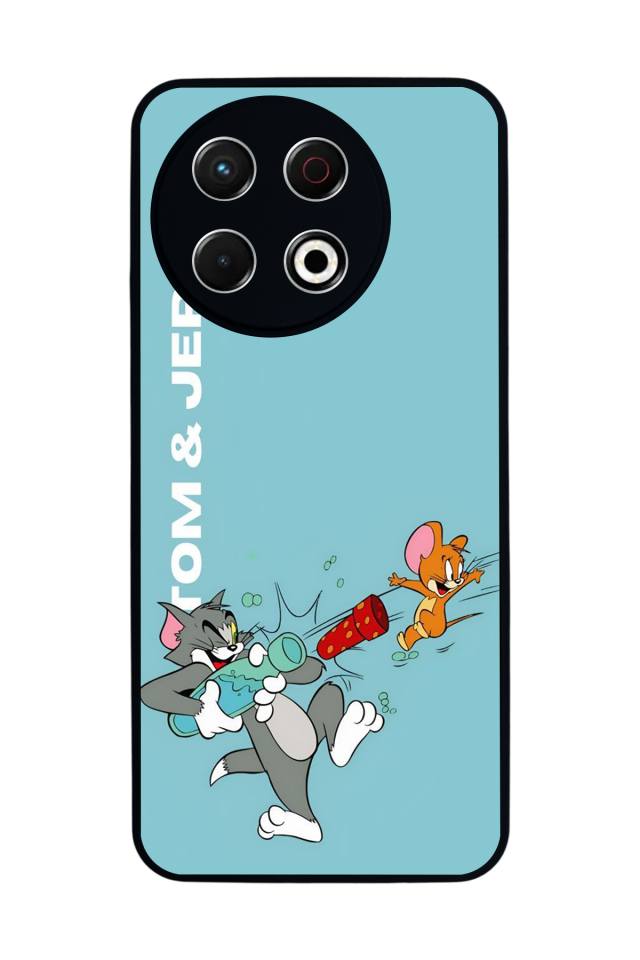 Tecno Spark 30 Pro Uyumlu Tom And Jerry Tasarımlı Glossy Premium Kılıf