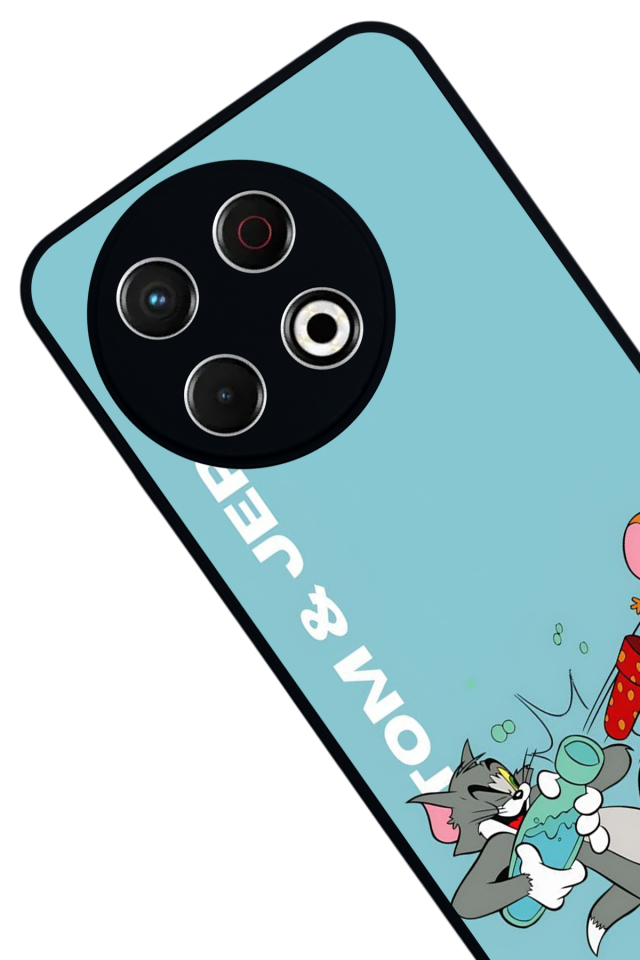 Tecno Spark 30 Pro Uyumlu Tom And Jerry Tasarımlı Glossy Premium Kılıf