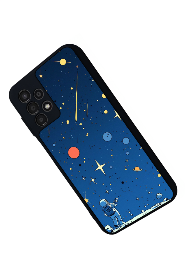 Samsung Galaxy A13 Uyumlu Uzay Tasarımlı Glossy Premium Kılıf