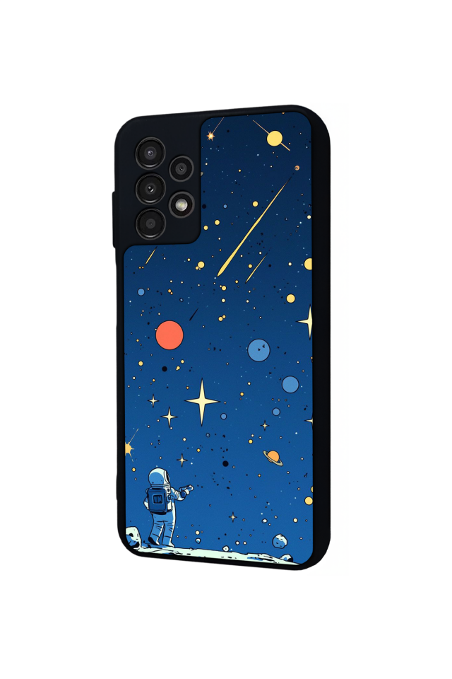 Samsung Galaxy A13 Uyumlu Uzay Tasarımlı Glossy Premium Kılıf