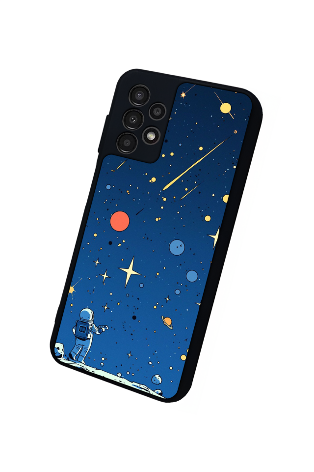 Samsung Galaxy A13 Uyumlu Uzay Tasarımlı Glossy Premium Kılıf