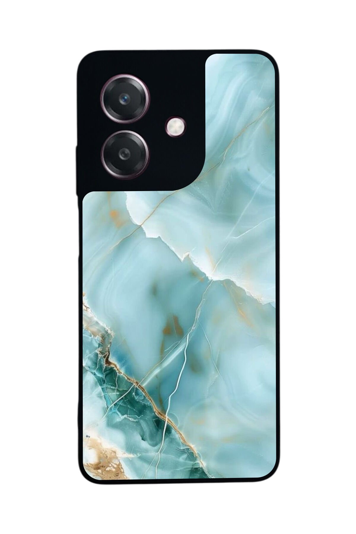 Oppo A3 5G Uyumlu Mermer Marble Tasarımlı Glossy Premium Kılıf