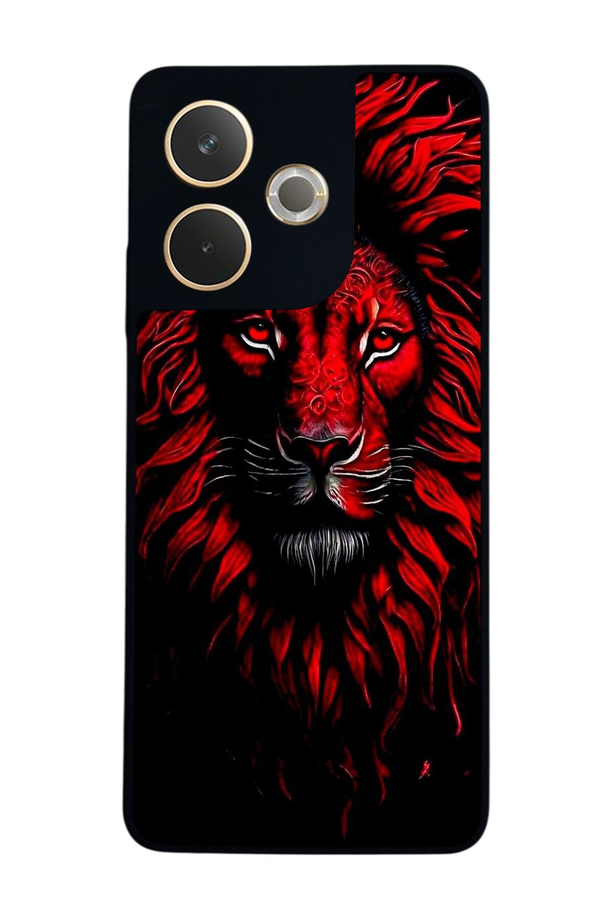 Oppo A5 Pro Uyumlu Aslan Tasarımlı Glossy Premium Kılıf