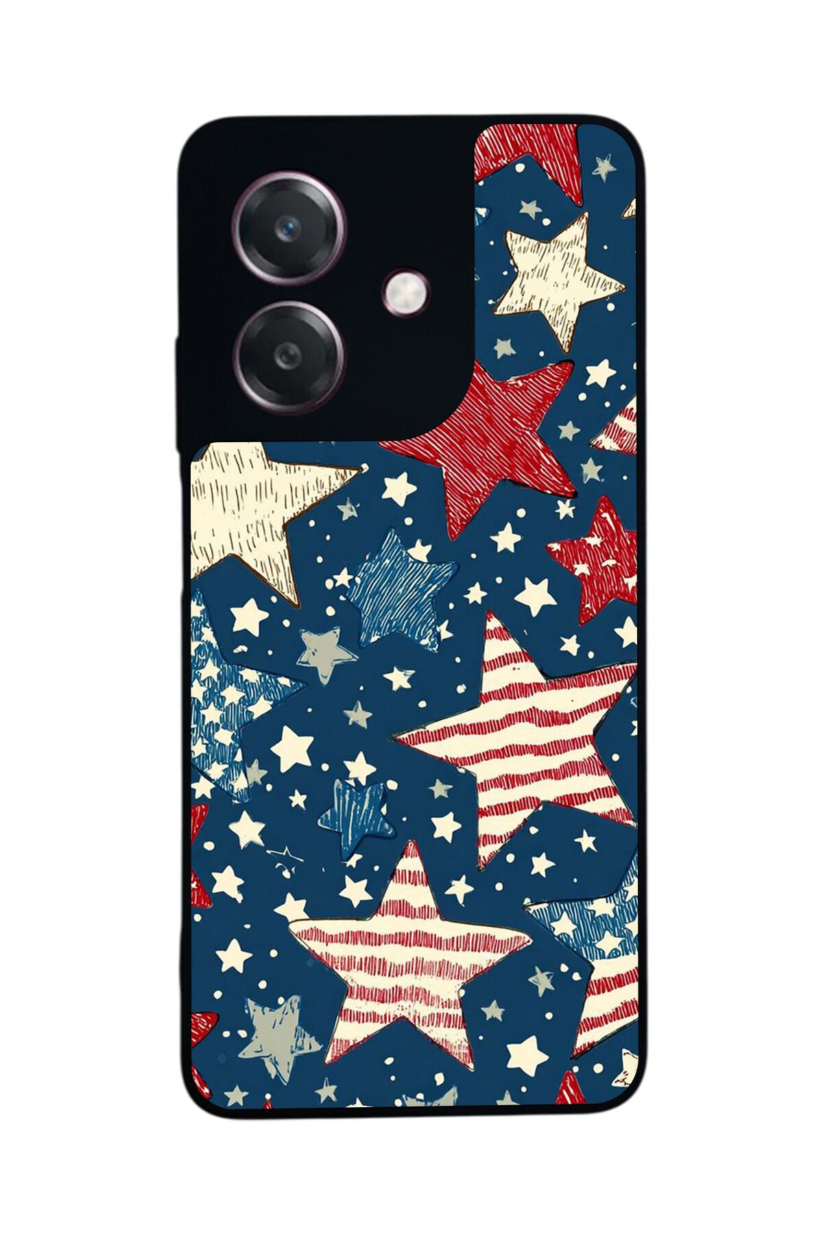Oppo A3 5G Uyumlu Retro Yildizlar Tasarımlı Glossy Premium Kılıf