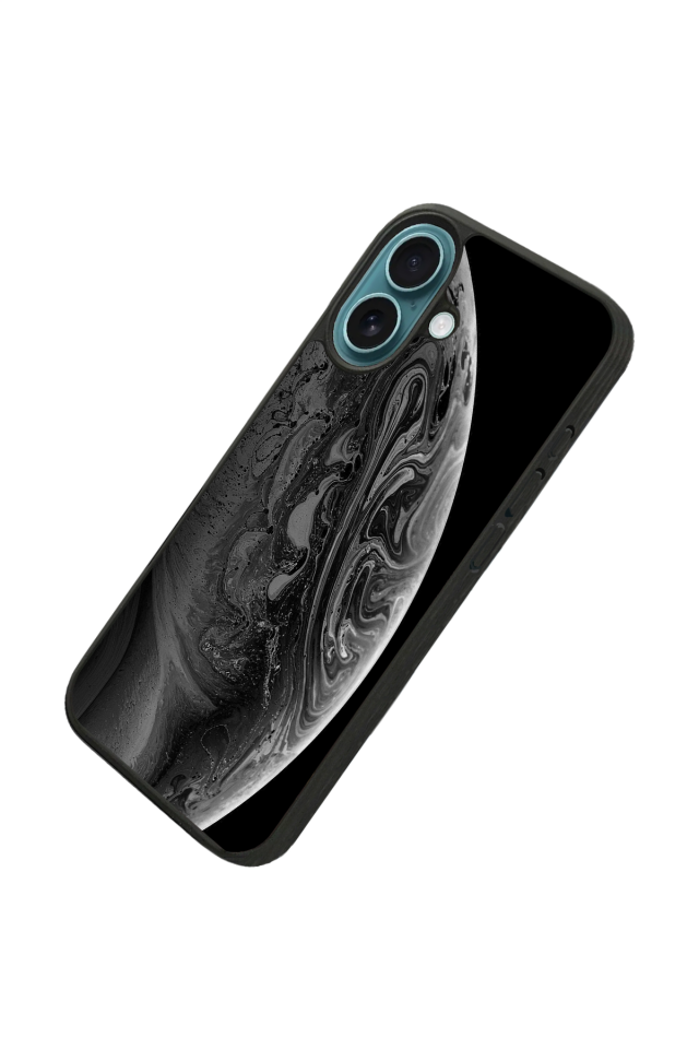 iPhone 16 Uyumlu Ay Tasarımlı Glossy Premium Kılıf