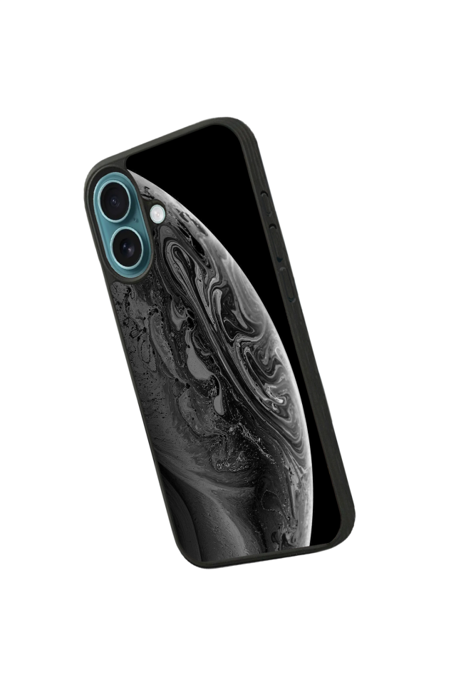 iPhone 16 Uyumlu Ay Tasarımlı Glossy Premium Kılıf