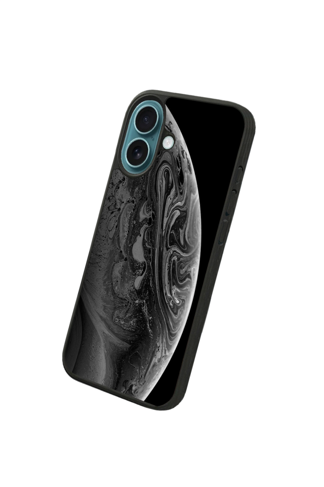 iPhone 16 Uyumlu Ay Tasarımlı Glossy Premium Kılıf
