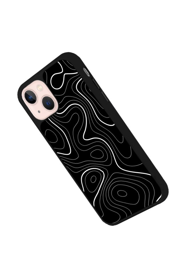 iPhone 14 Plus Uyumlu Çizgi Sanatı Tasarımlı Glossy Premium Kılıf