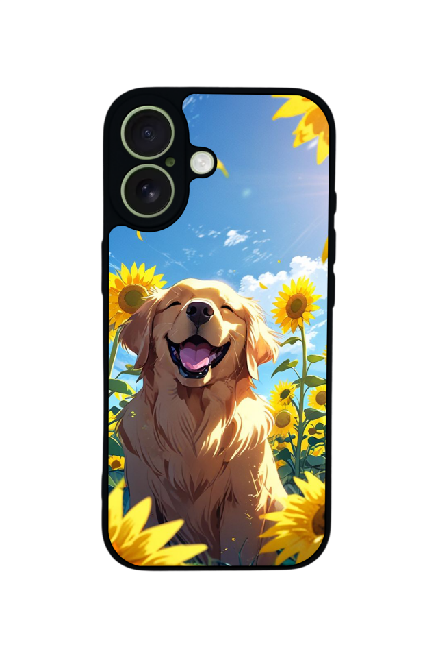 iPhone 17 Uyumlu Golden Kopek Tasarımlı Glossy Premium Kılıf