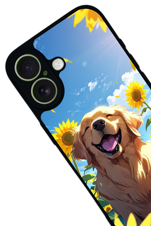 iPhone 17 Uyumlu Golden Kopek Tasarımlı Glossy Premium Kılıf