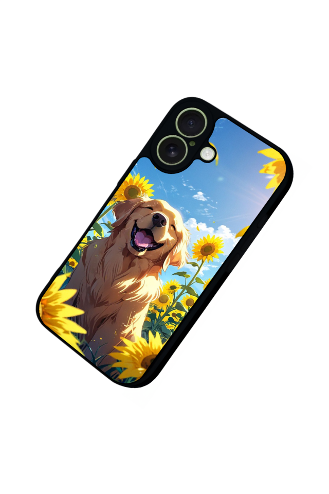 iPhone 17 Uyumlu Golden Kopek Tasarımlı Glossy Premium Kılıf