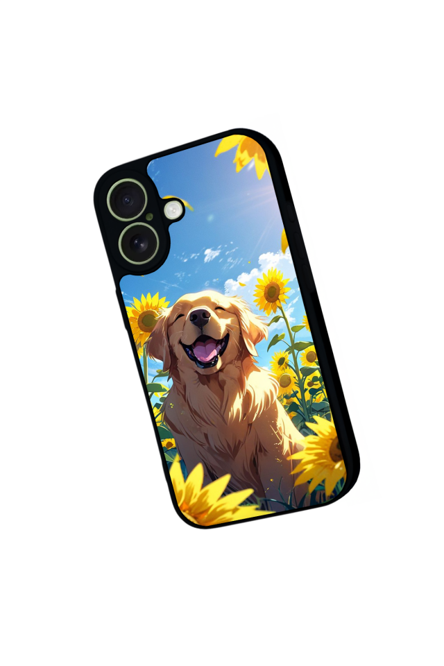 iPhone 17 Uyumlu Golden Kopek Tasarımlı Glossy Premium Kılıf