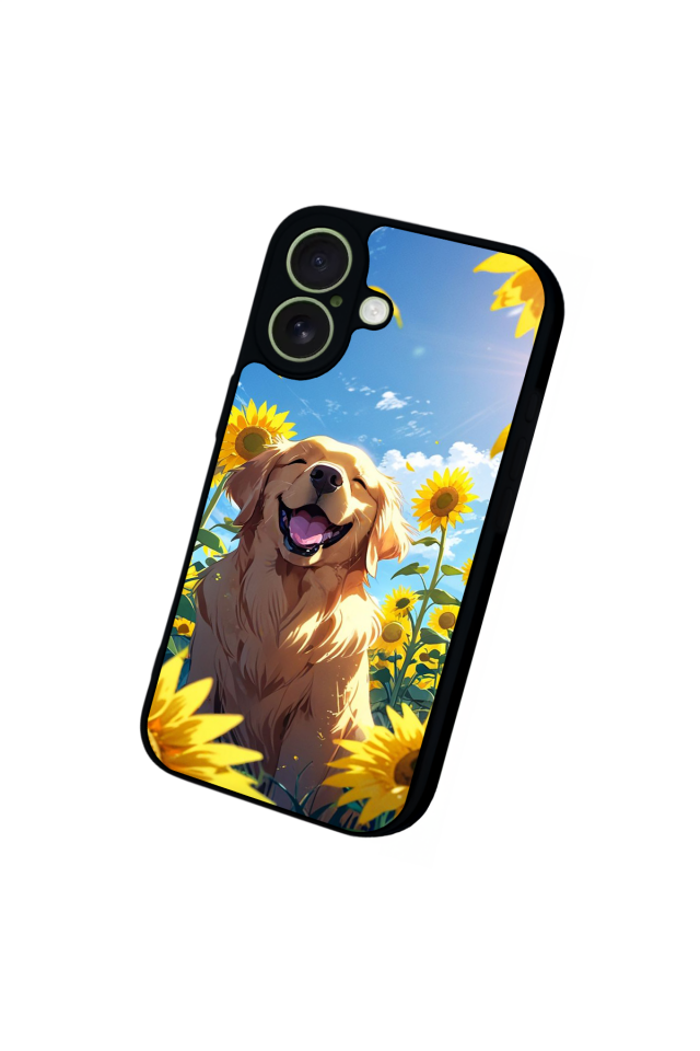 iPhone 17 Uyumlu Golden Kopek Tasarımlı Glossy Premium Kılıf