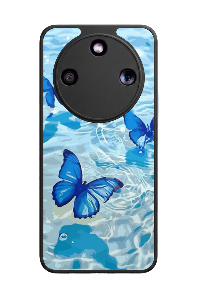 Honor Magic 8 Lite Uyumlu Kelebek Tasarımlı Glossy Premium Kılıf
