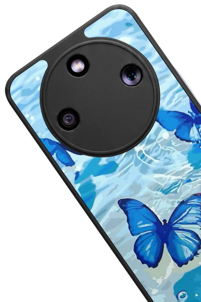 Honor Magic 8 Lite Uyumlu Kelebek Tasarımlı Glossy Premium Kılıf