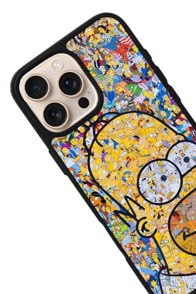 iPhone 15 Pro Uyumlu The Simpsons Tasarımlı Glossy Premium Kılıf