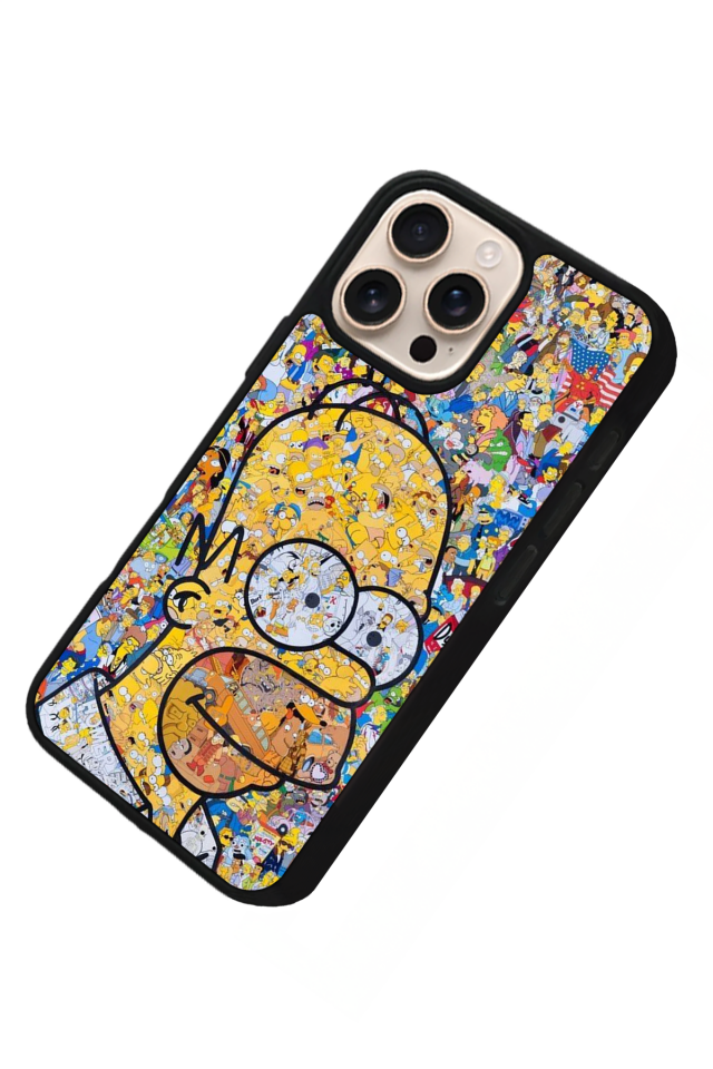 iPhone 15 Pro Uyumlu The Simpsons Tasarımlı Glossy Premium Kılıf