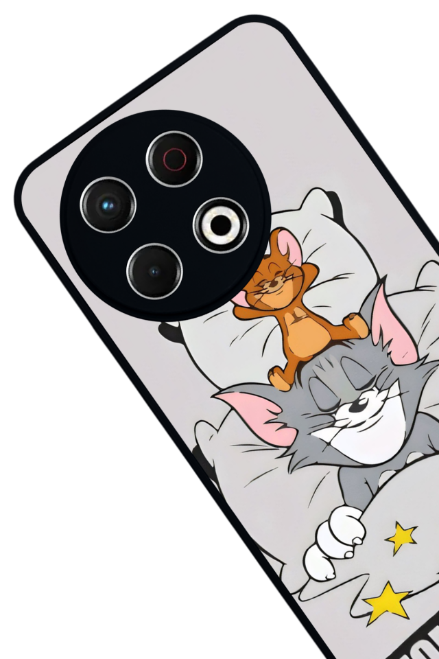 Tecno Spark 30 Pro Uyumlu Tom And Jerry Tasarımlı Glossy Premium Kılıf