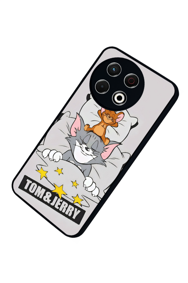 Tecno Spark 30 Pro Uyumlu Tom And Jerry Tasarımlı Glossy Premium Kılıf