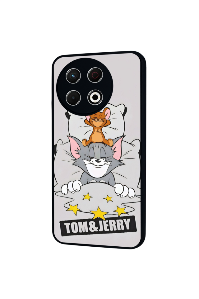 Tecno Spark 30 Pro Uyumlu Tom And Jerry Tasarımlı Glossy Premium Kılıf