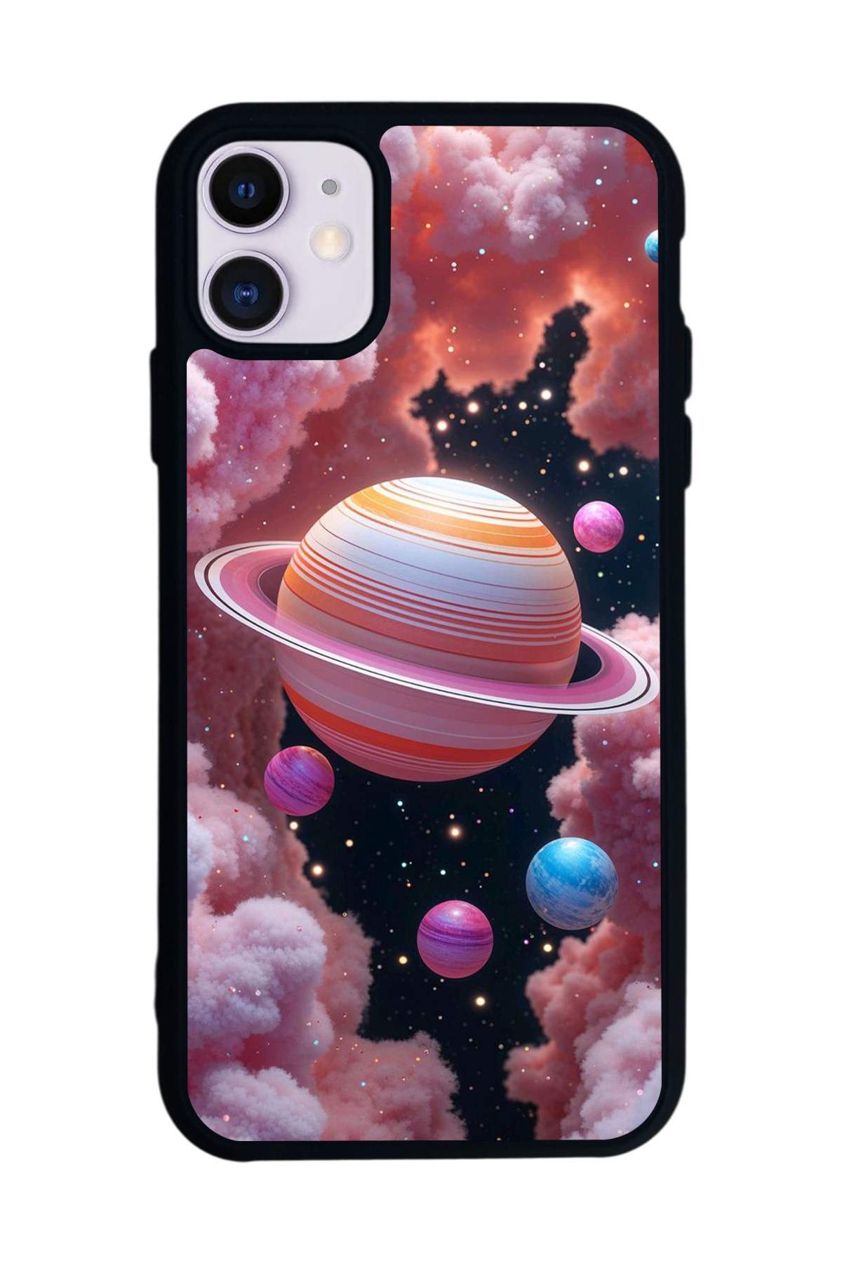 iPhone 11 Uyumlu Uzay Tasarımlı Glossy Premium Kılıf