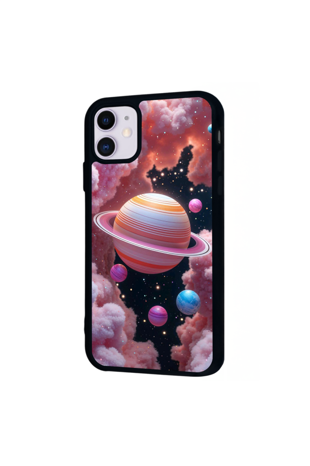 iPhone 11 Uyumlu Uzay Tasarımlı Glossy Premium Kılıf