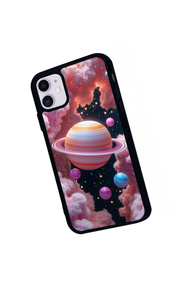 iPhone 11 Uyumlu Uzay Tasarımlı Glossy Premium Kılıf