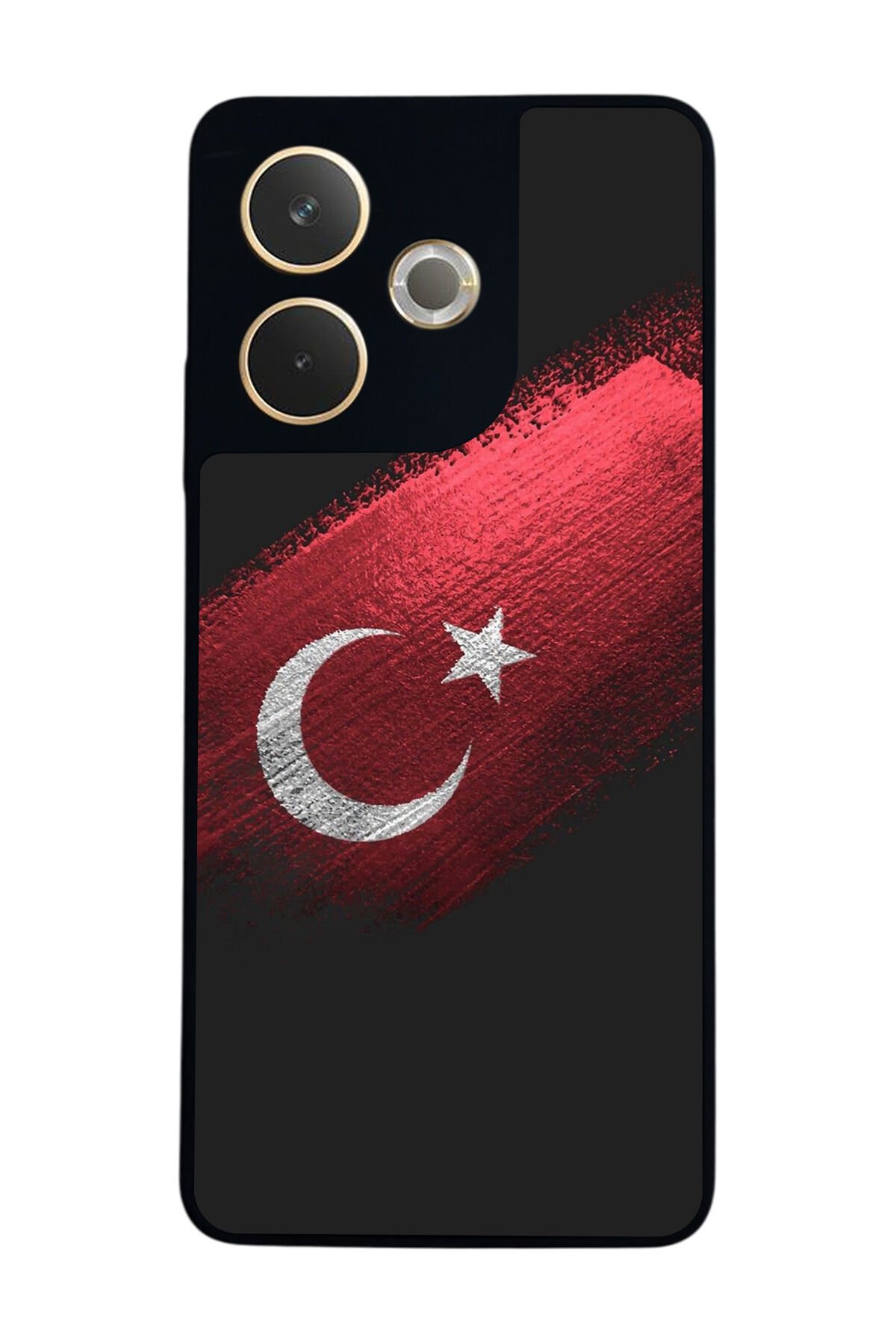 Oppo A5 Pro Uyumlu Türk Bayragi Tasarımlı Glossy Premium Kılıf