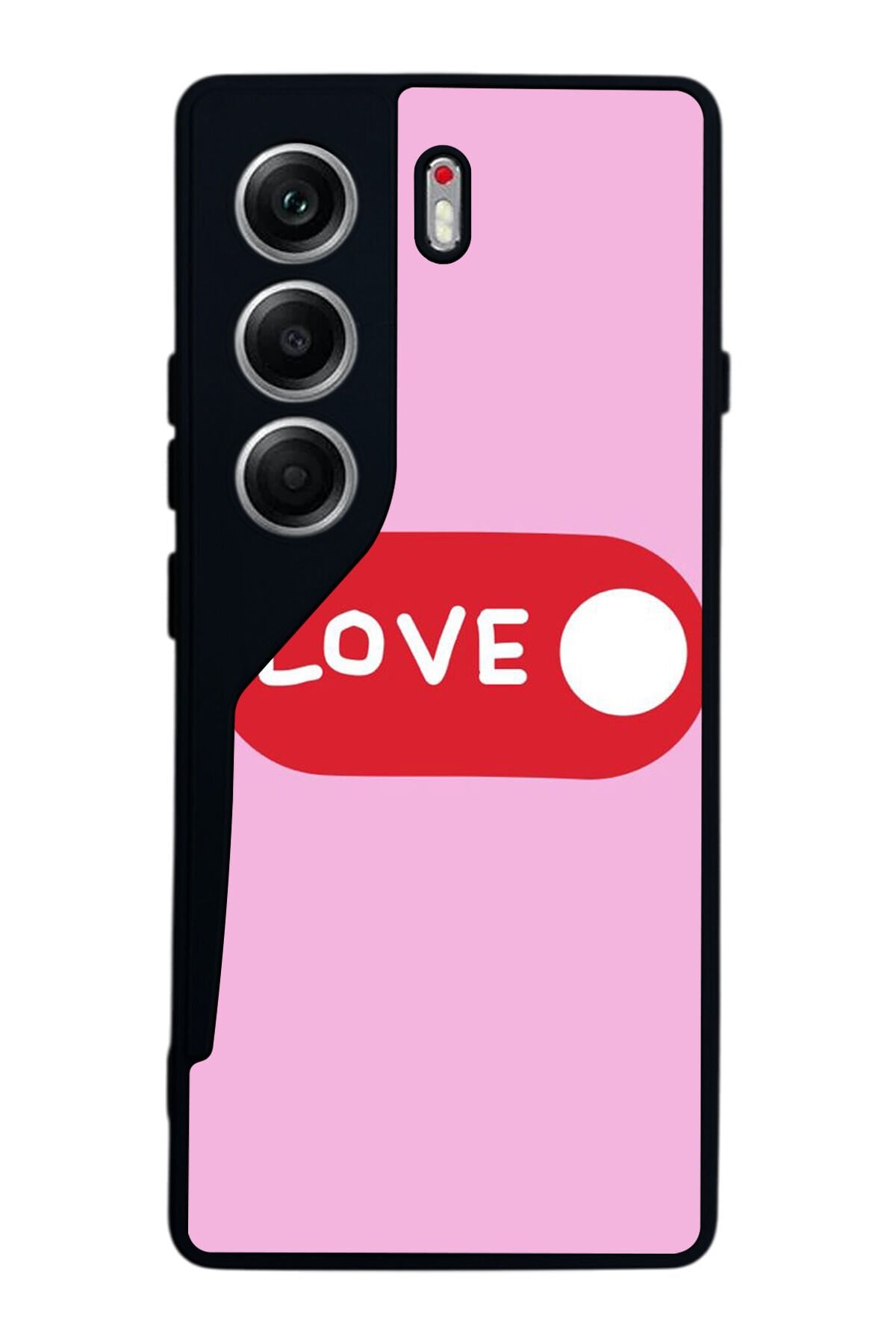 Tecno Camon 40 Uyumlu Kalp Love Tasarımlı Glossy Premium Kılıf
