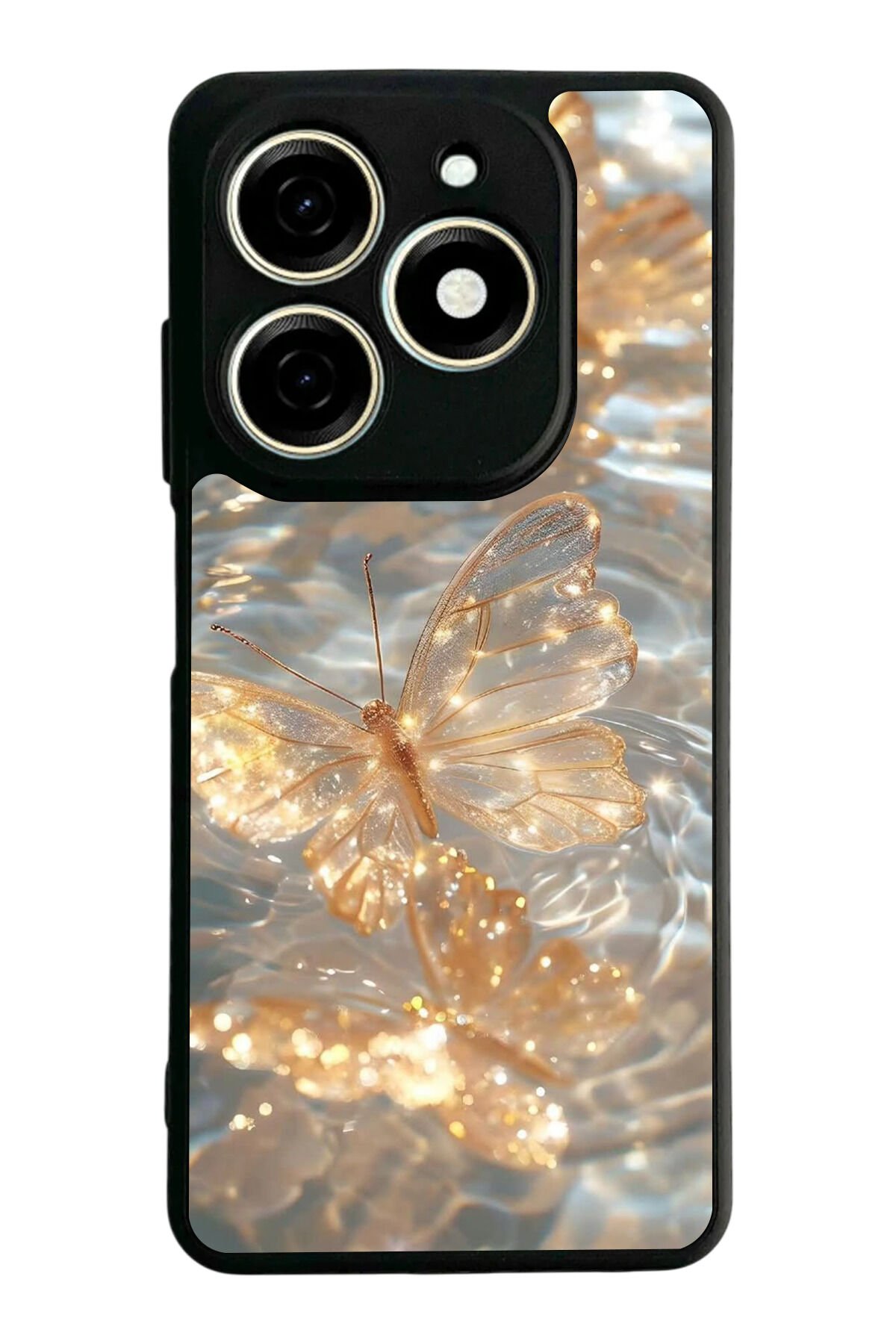 Tecno Spark 20/20C Uyumlu Kelebek Tasarımlı Glossy Premium Kılıf