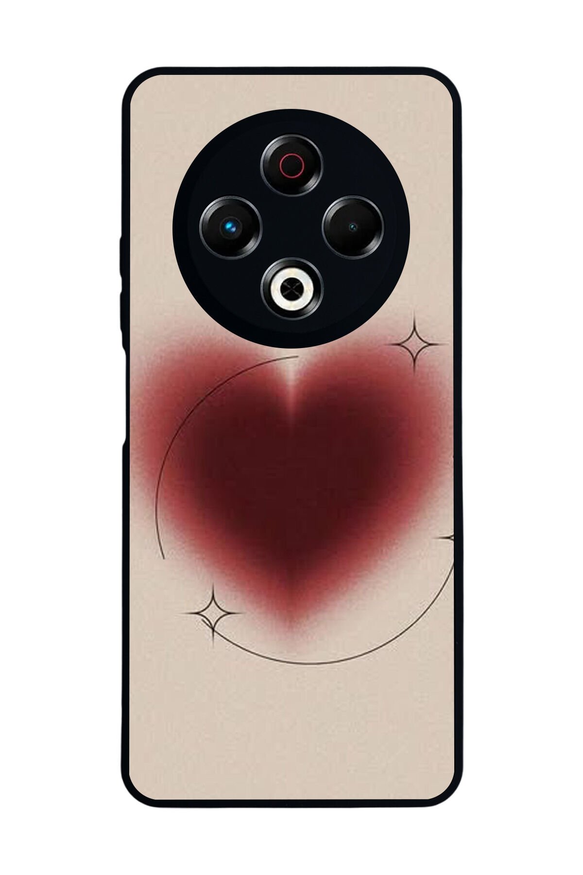 Tecno Spark 30 Uyumlu Kalp Love Tasarımlı Glossy Premium Kılıf