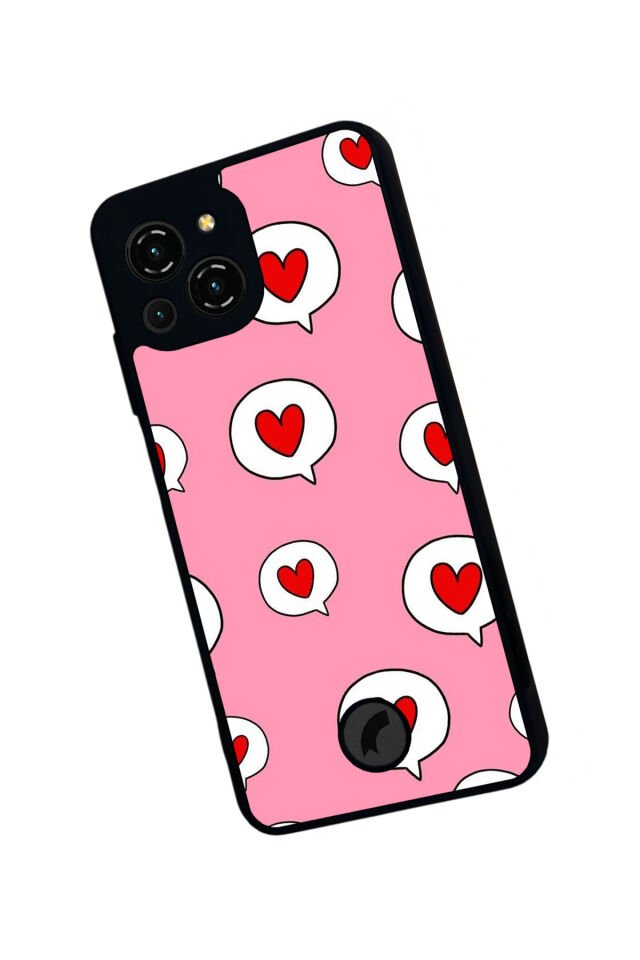 Reeder S23 Pro Max Uyumlu Kalp Love Tasarımlı Glossy Premium Kılıf