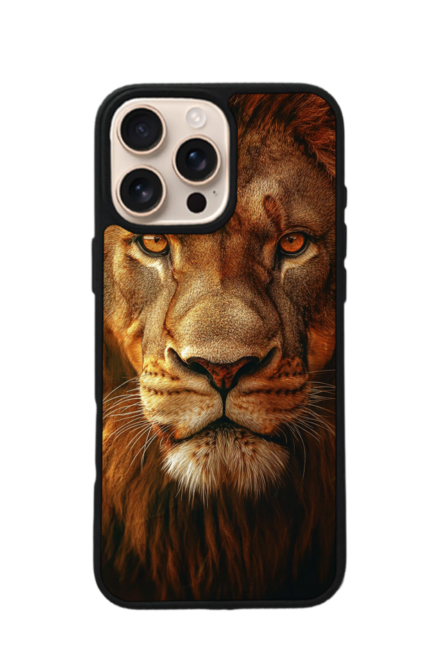 iPhone 15 Pro Max Uyumlu Aslan Tasarımlı Glossy Premium Kılıf