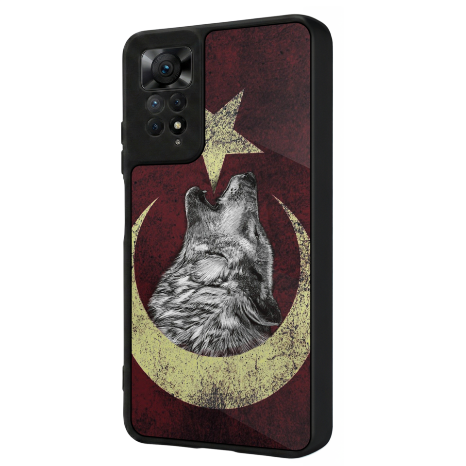 Xiaomi Redmi Note 11 Pro Uyumlu Bozkurt Tasarımlı Glossy Premium Kılıf