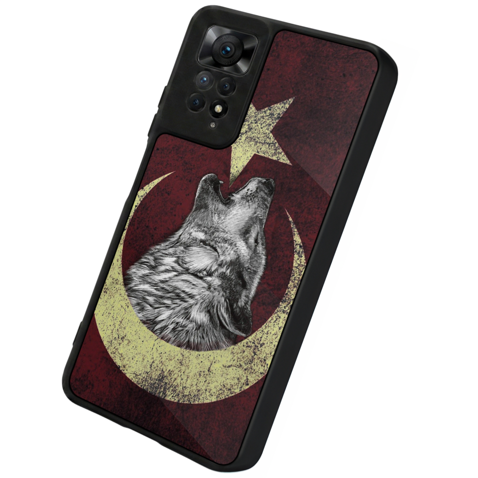 Xiaomi Redmi Note 11 Pro Uyumlu Bozkurt Tasarımlı Glossy Premium Kılıf