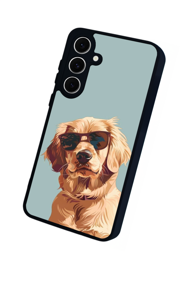 Samsung Galaxy S24 FE Uyumlu Golden Kopek Tasarımlı Glossy Premium Kılıf