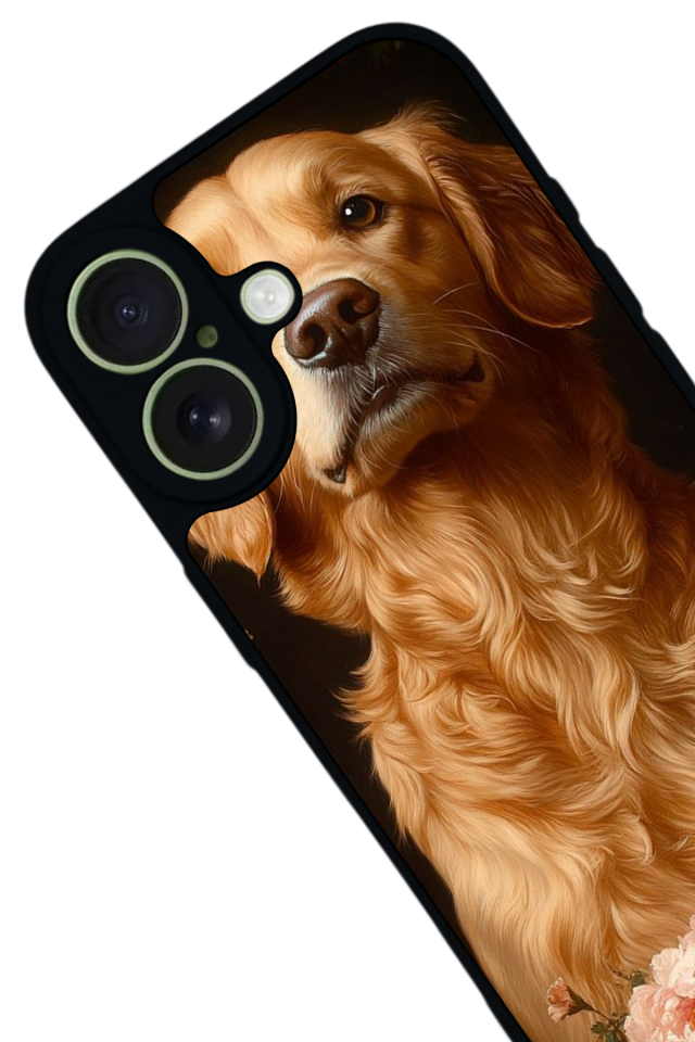 iPhone 17 Uyumlu Golden Kopek Tasarımlı Glossy Premium Kılıf