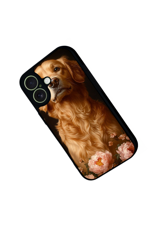 iPhone 17 Uyumlu Golden Kopek Tasarımlı Glossy Premium Kılıf