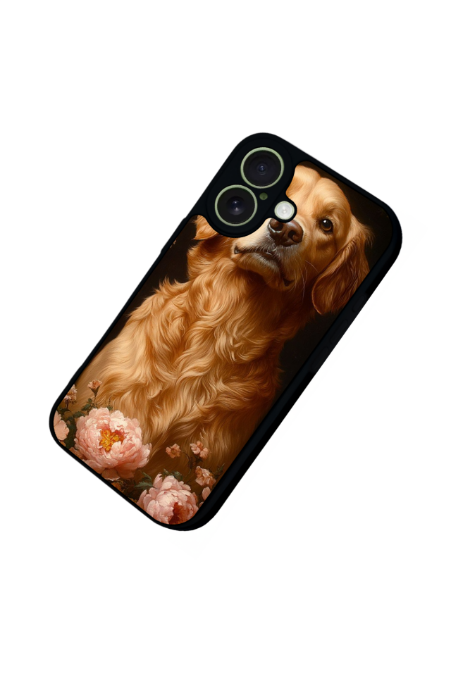 iPhone 17 Uyumlu Golden Kopek Tasarımlı Glossy Premium Kılıf