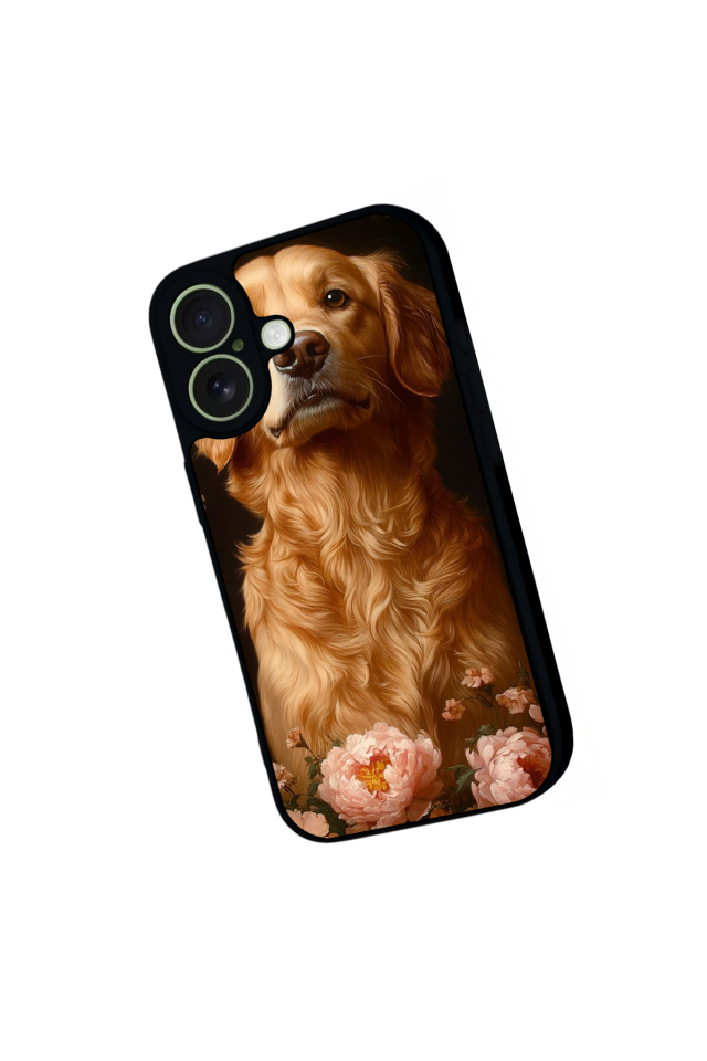 iPhone 17 Uyumlu Golden Kopek Tasarımlı Glossy Premium Kılıf