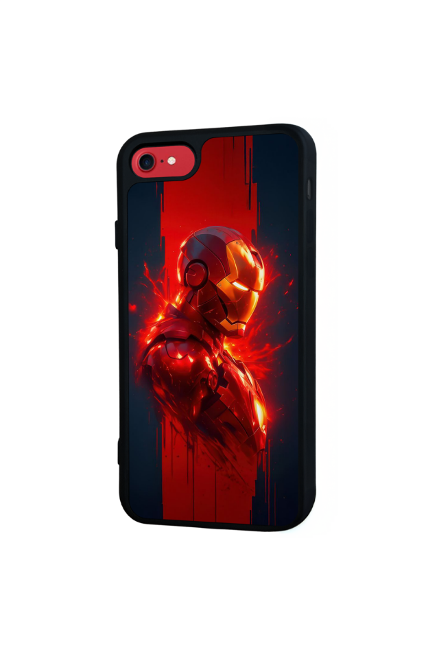 iPhone 8 Uyumlu  Iron Man ( Demir Adam ) Tasarımlı Glossy Premium Kılıf