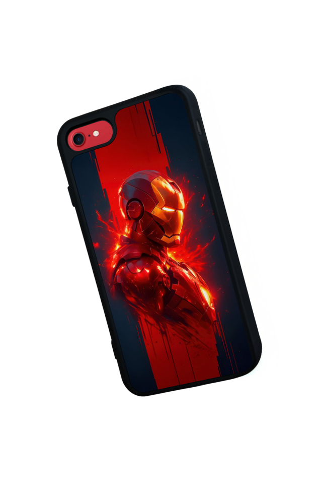 iPhone 8 Uyumlu  Iron Man ( Demir Adam ) Tasarımlı Glossy Premium Kılıf