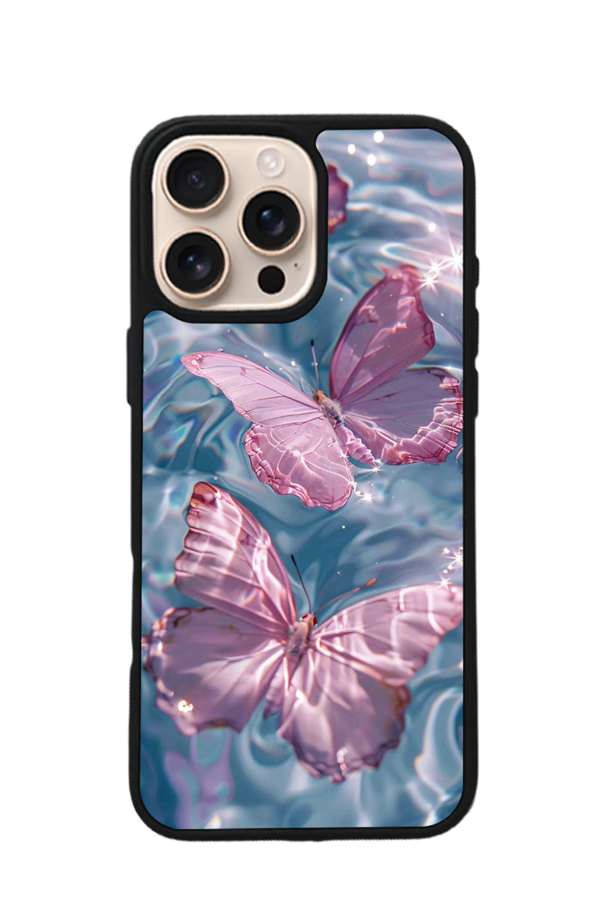 iPhone 14 Pro Max Uyumlu Kelebek Tasarımlı Glossy Premium Kılıf