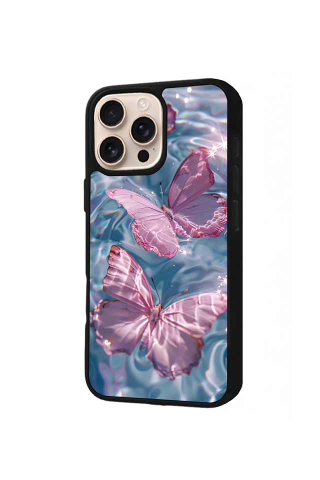 iPhone 14 Pro Max Uyumlu Kelebek Tasarımlı Glossy Premium Kılıf