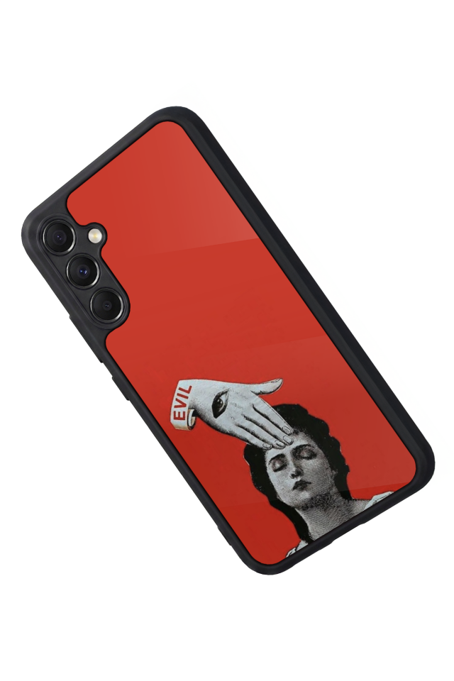 Samsung Galaxy M34 Uyumlu Kirmizi Tasarımlı Glossy Premium Kılıf