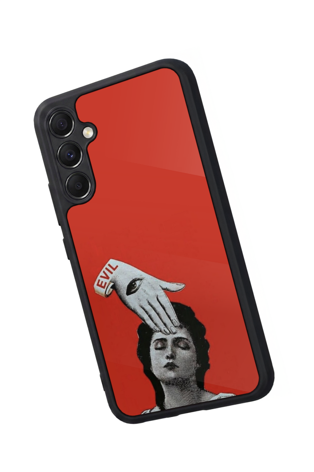 Samsung Galaxy M34 Uyumlu Kirmizi Tasarımlı Glossy Premium Kılıf