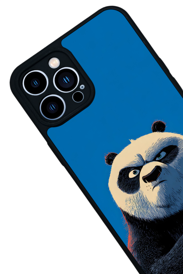 iPhone 13 Pro Max Uyumlu Kung Fu Panda Tasarımlı Glossy Premium Kılıf