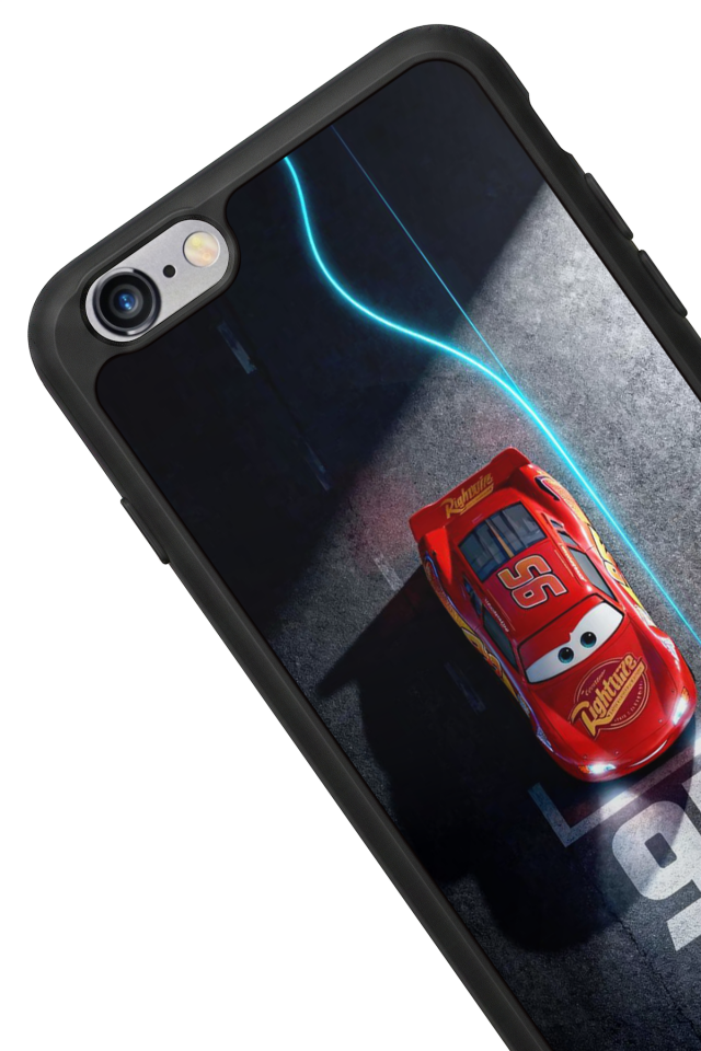 iPhone 6 Plus Uyumlu Şimsek McQueen Tasarımlı Glossy Premium Kılıf