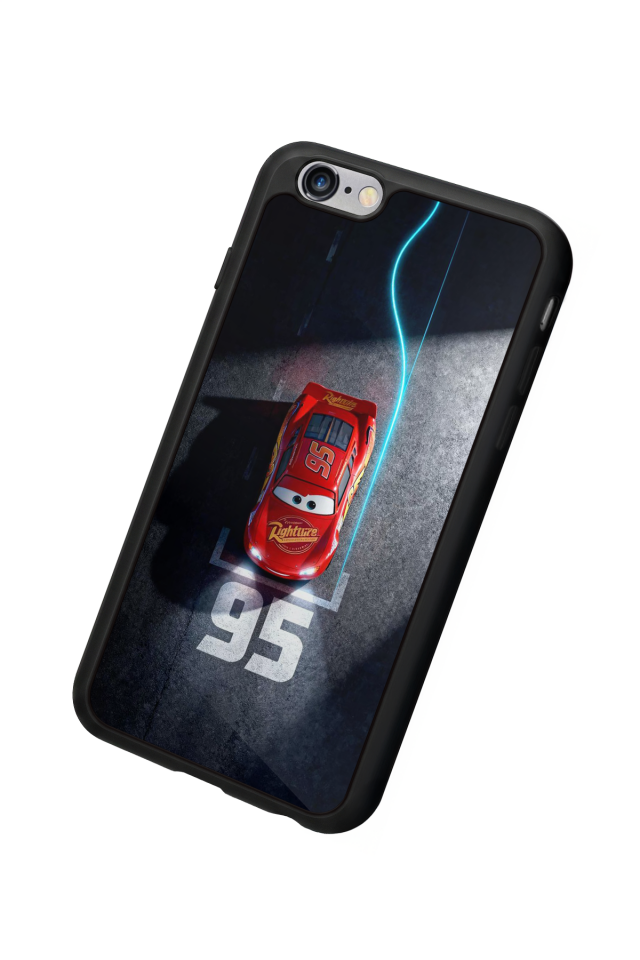 iPhone 6 Plus Uyumlu Şimsek McQueen Tasarımlı Glossy Premium Kılıf