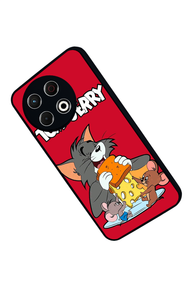 Tecno Spark 30 Pro Uyumlu Tom And Jerry Tasarımlı Glossy Premium Kılıf